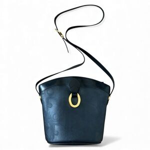 Authentic Christian Dior Women’s Trotter Logo Shoulder Crossbody Bag Blue Strap